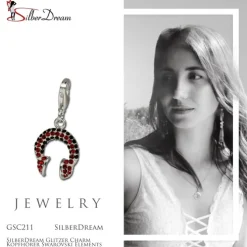 SilberDream Glitzer Charm Kopfhörer Zirkonias shiny GSC211