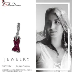 SilberDream Glitzer Charm Kleid lila Zirkonia Kristalle GSC520V