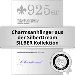 SilberDream Glitzer Charm Schmetterling rosa Zirkonia Kristalle GSC546A