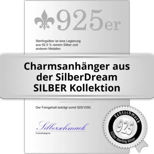 SilberDream Glitzer Charm Schmetterling rosa Zirkonia Kristalle GSC546A