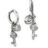 SilberDream Glitzer Creole Schlüssel, Herz Zirkonia 925er Silber Ohrring GSO506W