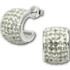 SilberDream Glitzer Creole Beauty Preciosa Kristalle weiß GSO009W
