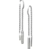 SilberDream Glitzer Ohrhänger Stab Zirkonia weiß 925er Silber Ohrring GSO478W
