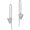 SilberDream Glitzer Ohrhänger Dreieck Zirkonia weiß 925er Silber Ohrring GSO442W
