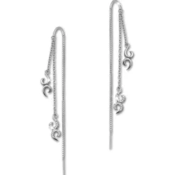 SilberDream Glitzer Ohrhänger Ornament Zirkonia weiß 925 Silber Ohrring GSO440W