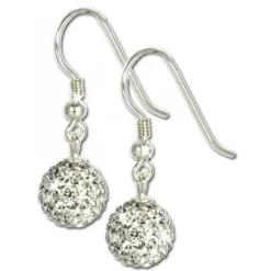 SilberDream Glitzer Ohrhänger 925 Zirkonias weiß GSO201