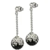 SilberDream Glitzer Ohrhänger Zirkonias schwarz GSO002