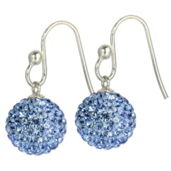 SilberDream Glitzer Ohrhänger 925 Zirkonias blau GSO203