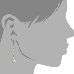 SilberDream Glitzer Ohrhänger Tropfen Zirkonia Kristalle weiß GSO209W