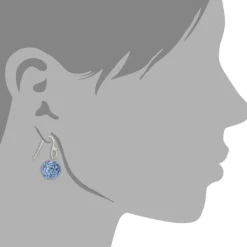 SilberDream Glitzer Ohrhänger 925 Zirkonias blau GSO203