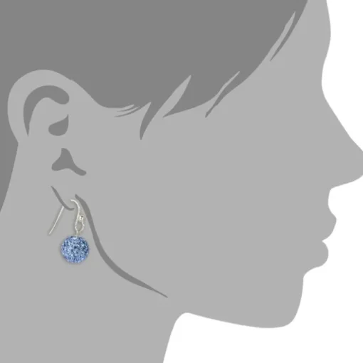 SilberDream Glitzer Ohrhänger 925 Zirkonias blau GSO203
