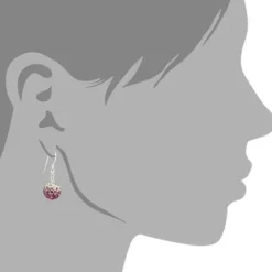 SilberDream Glitzer Ohrhänger 925 Zirkonias lila GSO001