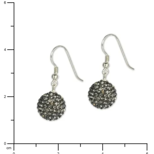 SilberDream Glitzer Ohrhänger 925 Zirkonias grau GSO202