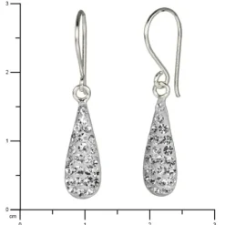 SilberDream Glitzer Ohrhänger Silber Zirkonia Kristall weiß GSO208W