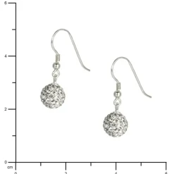 SilberDream Glitzer Ohrhänger 925 Zirkonias weiß GSO201
