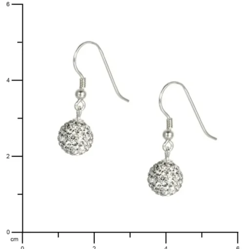 SilberDream Glitzer Ohrhänger 925 Zirkonias weiß GSO201