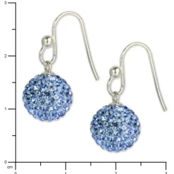 SilberDream Glitzer Ohrhänger 925 Zirkonias blau GSO203