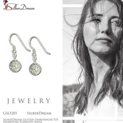SilberDream Glitzer Ohrhänger 925 Zirkonias weiß GSO201