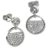 SilberDream Glitzer Ohrstecker Glamour Zirkonia weiß 925 Silber Ohrring GSO513W