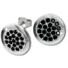 SilberDream Glitzer Ohrstecker Zirkoniascheibe schwarz 925 Silber GSO219S