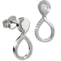 SilberDream Glitzer Ohrstecker Tropfen Zirkonia 925 Silber Ohrring GSO505W