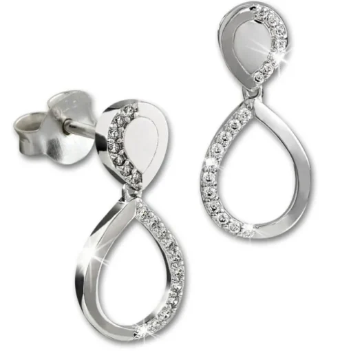 SilberDream Glitzer Ohrstecker Tropfen Zirkonia 925 Silber Ohrring GSO505W