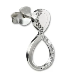 SilberDream Glitzer Ohrstecker Tropfen Zirkonia 925 Silber Ohrring GSO505W