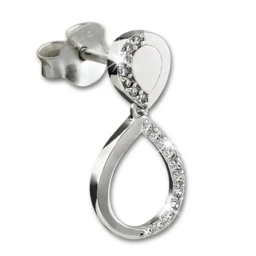 SilberDream Glitzer Ohrstecker Tropfen Zirkonia 925 Silber Ohrring GSO505W