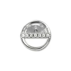 SilberDream Glitzer Ohrstecker Rund Zirkonia weiß 925 Silber Ohrring GSO509W