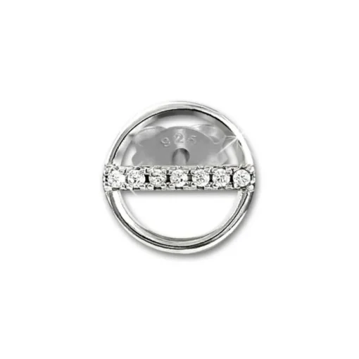 SilberDream Glitzer Ohrstecker Rund Zirkonia weiß 925 Silber Ohrring GSO509W
