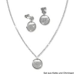 SilberDream Glitzer Ohrstecker Glamour Zirkonia weiß 925 Silber Ohrring GSO513W