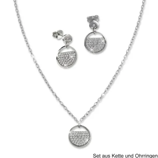 SilberDream Glitzer Ohrstecker Glamour Zirkonia weiß 925 Silber Ohrring GSO513W