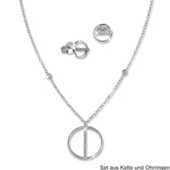 SilberDream Glitzer Ohrstecker Rund Zirkonia weiß 925 Silber Ohrring GSO509W
