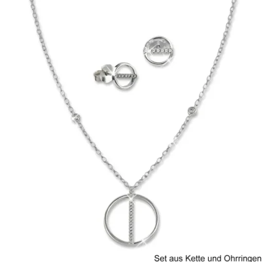 SilberDream Glitzer Ohrstecker Rund Zirkonia weiß 925 Silber Ohrring GSO509W
