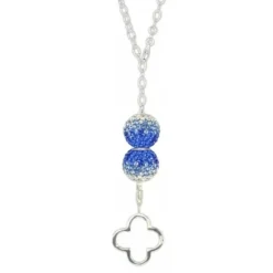 SilberDream Glitzer Set Kette 925 Zirkonias blau GSS008