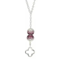 SilberDream Glitzer Set Kette 925 Zirkonias lila GSS004