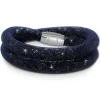 SilberDream Glitzerarmband Minikristalle blaugrau Doppelarmband Damen SDA051B9