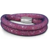 SilberDream Glitzerarmband Minikristalle flieder Doppelarmband Damen SDA051V0