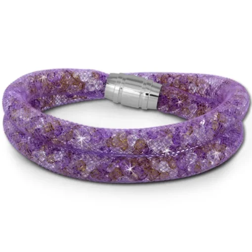SilberDream Glitzerarmband Minikristalle farbig Doppelarmband Damen SDA051F9