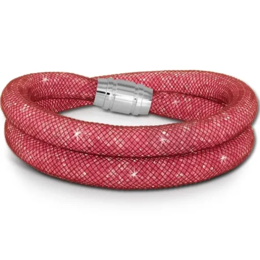 SilberDream Glitzerarmband Minikristalle rosa Doppelarmband Damen SDA051A9