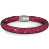 SilberDream Glitzerarmband Minikristalle fuchsia 18cm Armband Damen SDA050P9