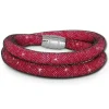SilberDream Glitzerarmband Minikristalle fuchsia Doppelarmband Damen SDA051P9