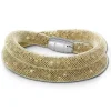 SilberDream Glitzerarmband Minikristalle goldfarbenen Doppelarmband SDA051Y9