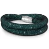 SilberDream Glitzerarmband Minikristalle grün Doppelarmband Damen SDA051G9