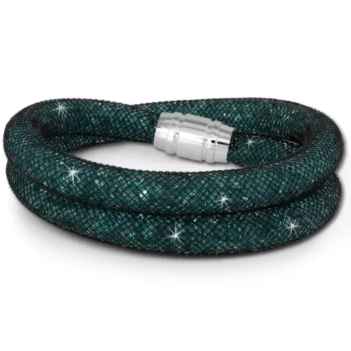 SilberDream Glitzerarmband Minikristalle grün Doppelarmband Damen SDA051G9
