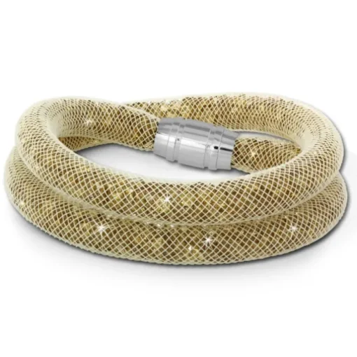 SilberDream Glitzerarmband Minikristalle goldfarbenen Doppelarmband SDA051Y0