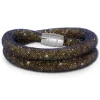 SilberDream Glitzerarmband Minikristalle goldfarbenen Doppelarmband SDA051N0
