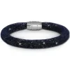 SilberDream Glitzerarmband Minikristalle blaugrau 18cm Armband Damen SDA050B9