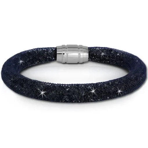 SilberDream Glitzerarmband Minikristalle blaugrau 18cm Armband Damen SDA050B9