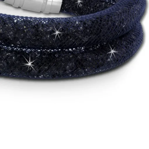 SilberDream Glitzerarmband Minikristalle blaugrau Doppelarmband Damen SDA051B9